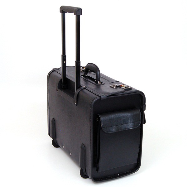 19" Rolling Catalog Pilot Case Wheeled Briefcase Sample Lawyer Wheels